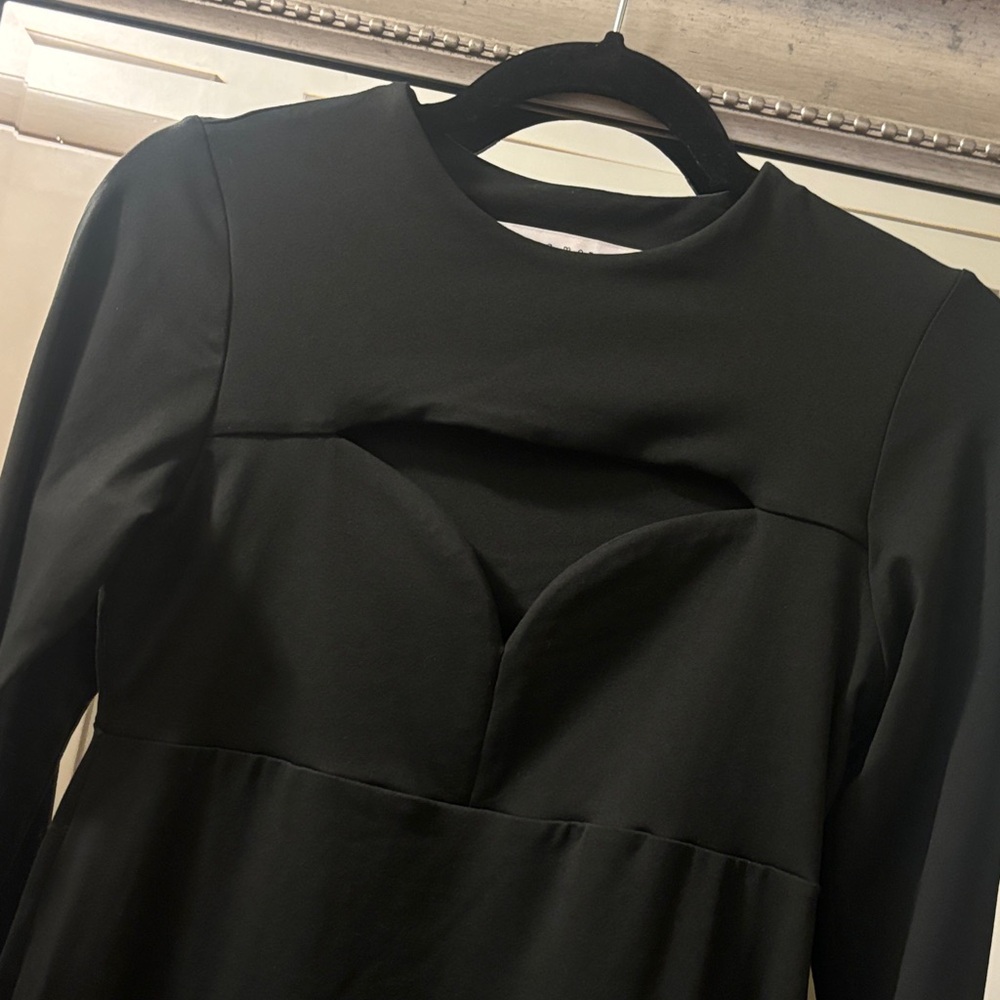 Susana Monaco Elegant Black Long Sleeve Dress